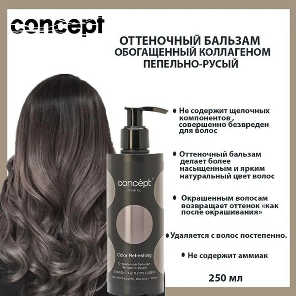 Concept оттеночный бальзам Fresh Up для любого типа волос, пепельно ...