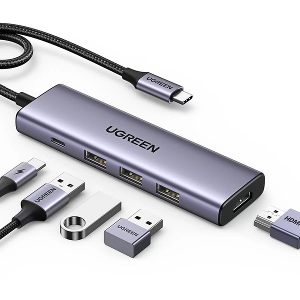 Мульти Хаб Ugreen CM511 USB Type-C to HDMI / 3 x USB 3.0 / USB-Type-C ...