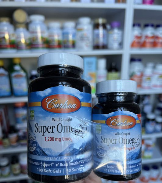 Carlson Labs Wild Caught Super Omega-3 Gems 1200 mg( Супер Омега 3 в ...