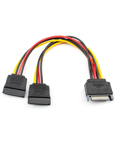 Переходник питания Sata power to 2 power sata 0.20 м - купить с ...