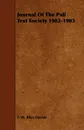 Journal of the Pali Text Society 1902-1903 - T. W. Rhys Davids