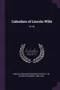 Calendars of Lincoln Wills. 41-42 - England Lincoln, C W. 1866-1935 Foster