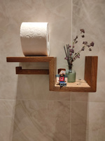Foxwoodrus Держатель для туалетной бумаги "Полка в ванную", 1 шт #1, Азат А.