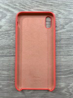 Силиконовый чехол для смартфона Silicone Case на iPhone Xs MAX / Айфон Xs MAX с логотипом, коралловый #8, Анастасия Ш.