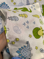 Комплект постельного белья в кроватку 3 предмета EvaKids LITTLE BABY (Динозаврики, бело/голубой) #40, Евгения Р.