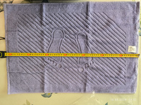 Полотенце-коврик махровое для ног TM TEXTILE 50x70 светло-фиолетовый 101, 1шт.,плотность 700 #54, Лариса