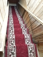 Ekocarpet Ковровая дорожка RED QUEEN классическая красная дорожка, палас на пол в холл, на кухню, в прихожую, в коридор, с петлевым ворсом на войлоке, недорогой, 0.8 x 10 м #35, Екатерина А.