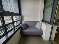 Прямой диван PUSHE Килт без подлокотников, нераскладной, для кухни, прихожей, балкона, детской, серый Balance 996 #5, Дмитрий З.