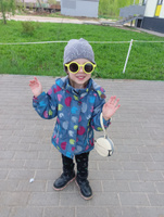 Детские солнцезащитные очки для девочек и мальчиков от 2 до 8 лет круглые лимонные #8, Мария С.