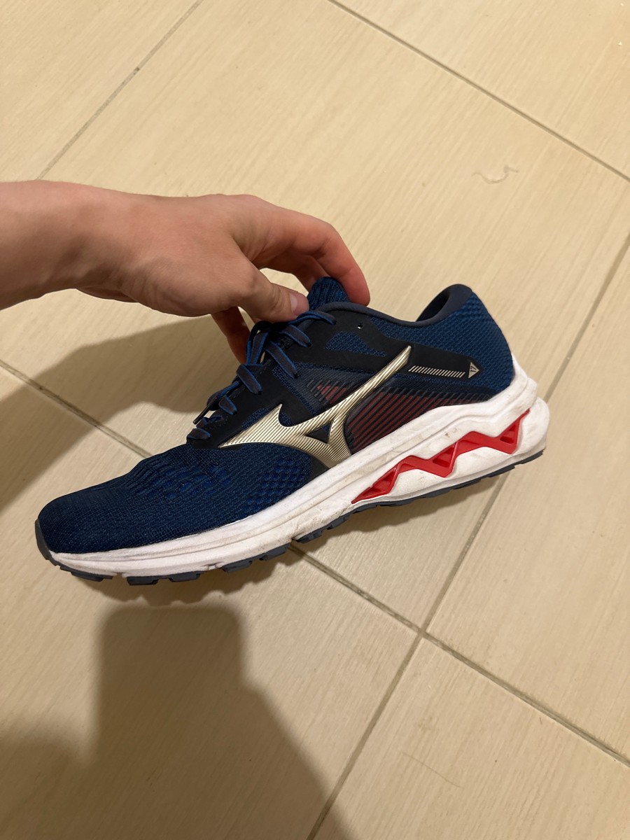 custom review-Mizuno Wave Inspire 17 Противоскользящие Устойчивые к истиранию Дышащие Поддерживающие Низкие Топ Беговые кроссовки Мужские Темно-синие