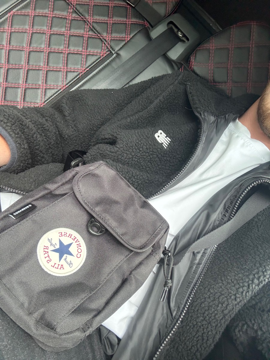 custom review-Конверс Полиэстер Сумка через плечо Стандартная Унисекс Черная