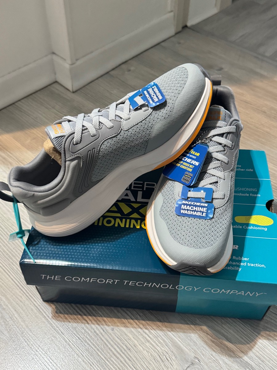 custom review-Skechers Низкий Топ Беговые Кроссовки Мужские Светло-Серые