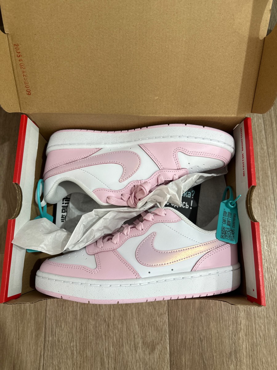 custom review-Nike Court Borough Low Топ Детские Скейтбординги Розовый