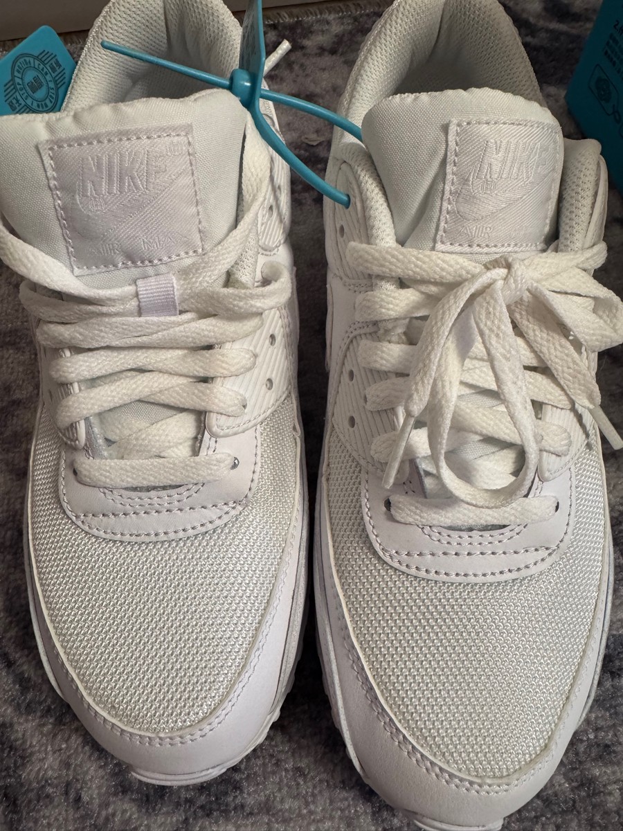 custom review-Nike Air Max 90 Амортизация Износостойкий Низкий Топ Воздух Ma Повседневные Беговые кроссовки Унисекс Чисто белый