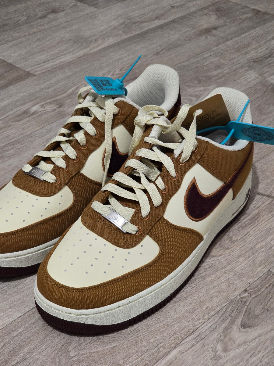 custom review-Nike Air FORCE 1 Low Топ Скейтборд Кроссовки Мужские Коричнево-Бежевые