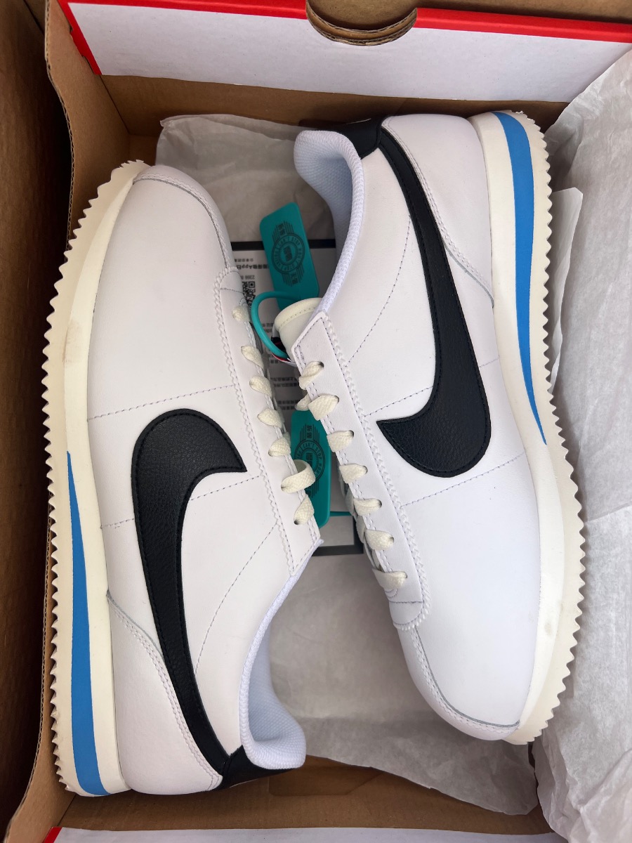 custom review-Nike Cortez 23 Устойчивый к истиранию Низкий Топ Повседневный Городской Коммутирование Беговые кроссовки Мужской Белый Черный Синий