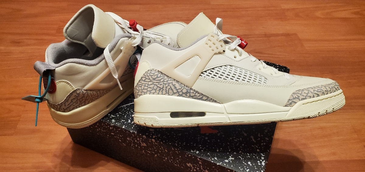 custom review-Джордан Spizike 'Кокосовое молоко' Устойчивый к истиранию Низкий Топ Винтажные Баскетбольные Кроссовки Мужские Бежевые