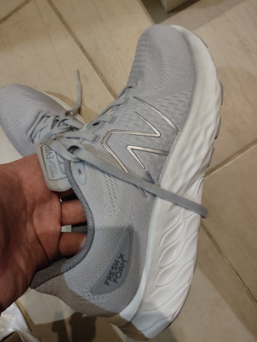 custom review-New Balance NB Fresh Foam X EVOZ v3 Low Топ Марафон Беговые кроссовки Мужской Серый Белый