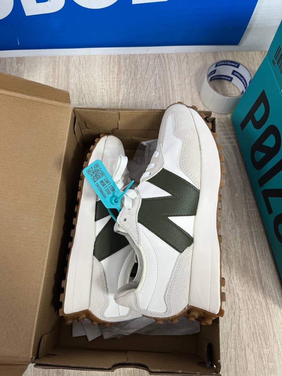 custom review-New Balance NB 327 Дышащий Низкий Топ Повседневные Городские Кроссовки для Коммутации и Бега Унисекс Серый Белый Зеленый