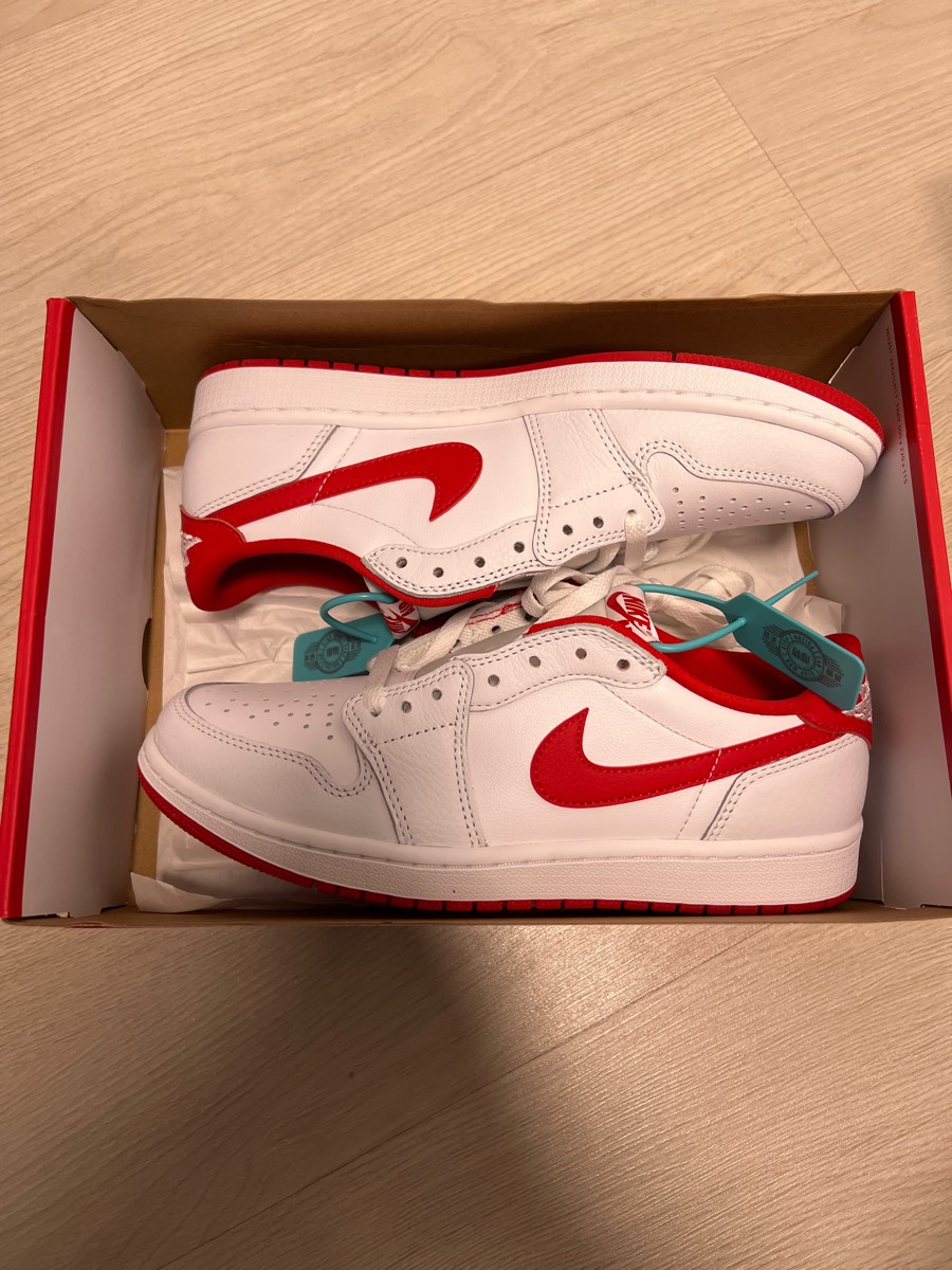 custom review-Jordan Air Jordan 1 Low OG 'Университетский красный' Низкий топ Винтажные баскетбольные кроссовки Унисекс Белый Красный