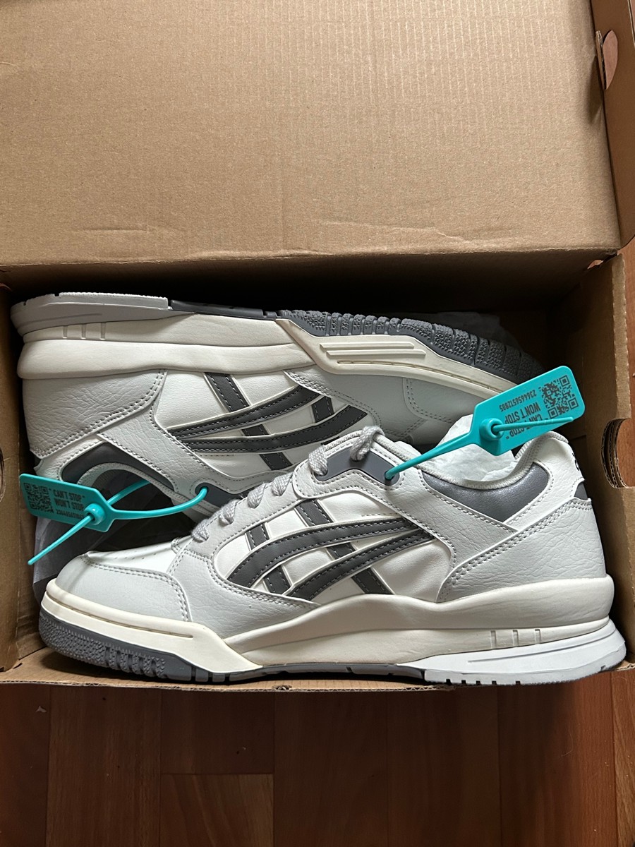 custom review-Asics Гель Spotlyte Low Топ Винтажные Баскетбольные Кроссовки Унисекс Белый Серый