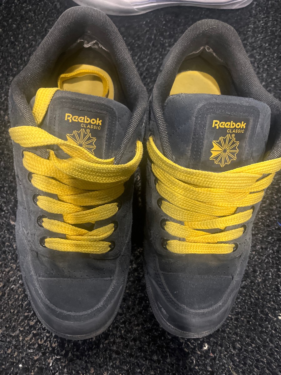 custom review-Reebok совместный Club C Bulc Abrasion Resistant Low Топ Кроссовки для скейтбординга Унисекс Черный Желтый