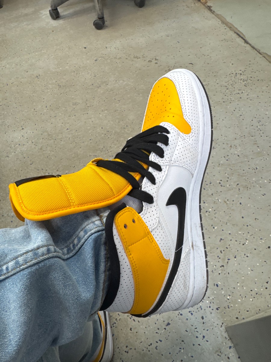 custom review-Jordan Air Jordan 1 MID 'Лазерный оранжевый' MID Топ Винтажные баскетбольные кроссовки Женские Cold Белый Закатный оранжевый