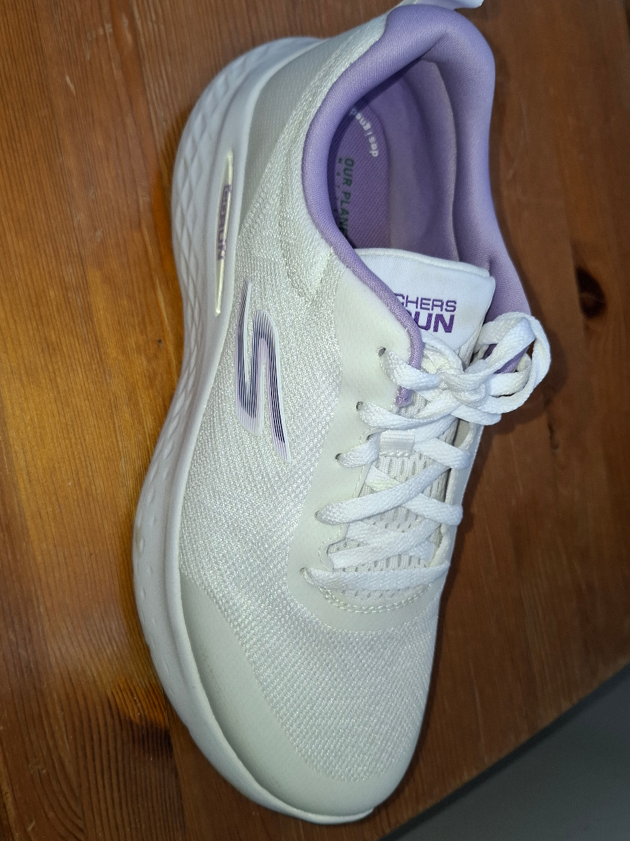 custom review-Skechers Go Run Lite Дышащий и Легкий Низкий Топ Беговые кроссовки Женские Белый Фиолетовый