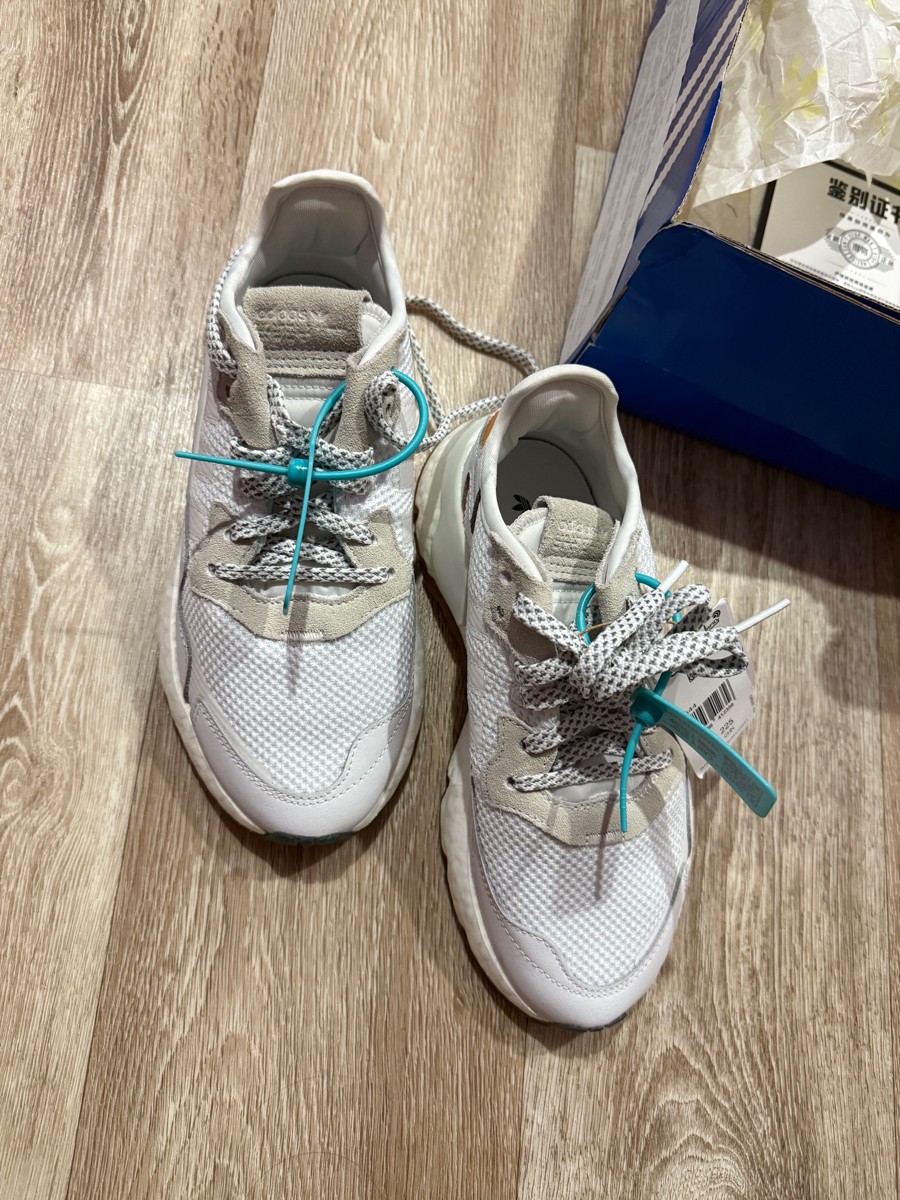 custom review-Adidas Originals Nite Jogger Амортизация Низкий Топ KIDS Лайфстайл Обувь Белый Коричневый