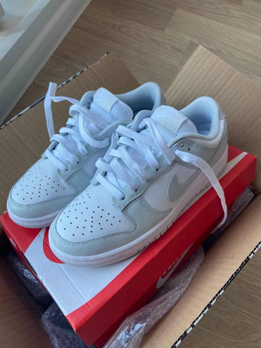 custom review-Nike Dunk Low Топ Кроссовки для скейтбординга Женские Белые Серые