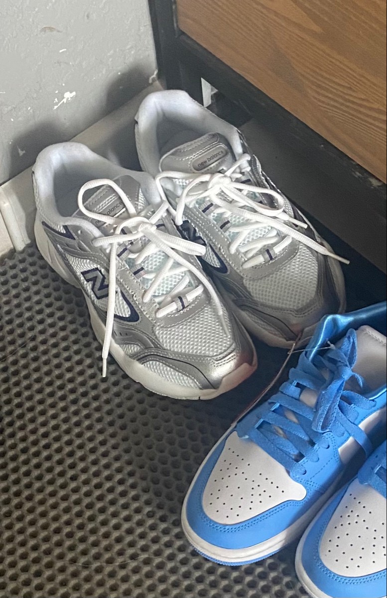 custom review-New Balance NB 452 Устойчивый к истиранию Низкий Топ Повседневные Городские Кроссовки для Коммутирования и Бега Женские Белые Серебряные