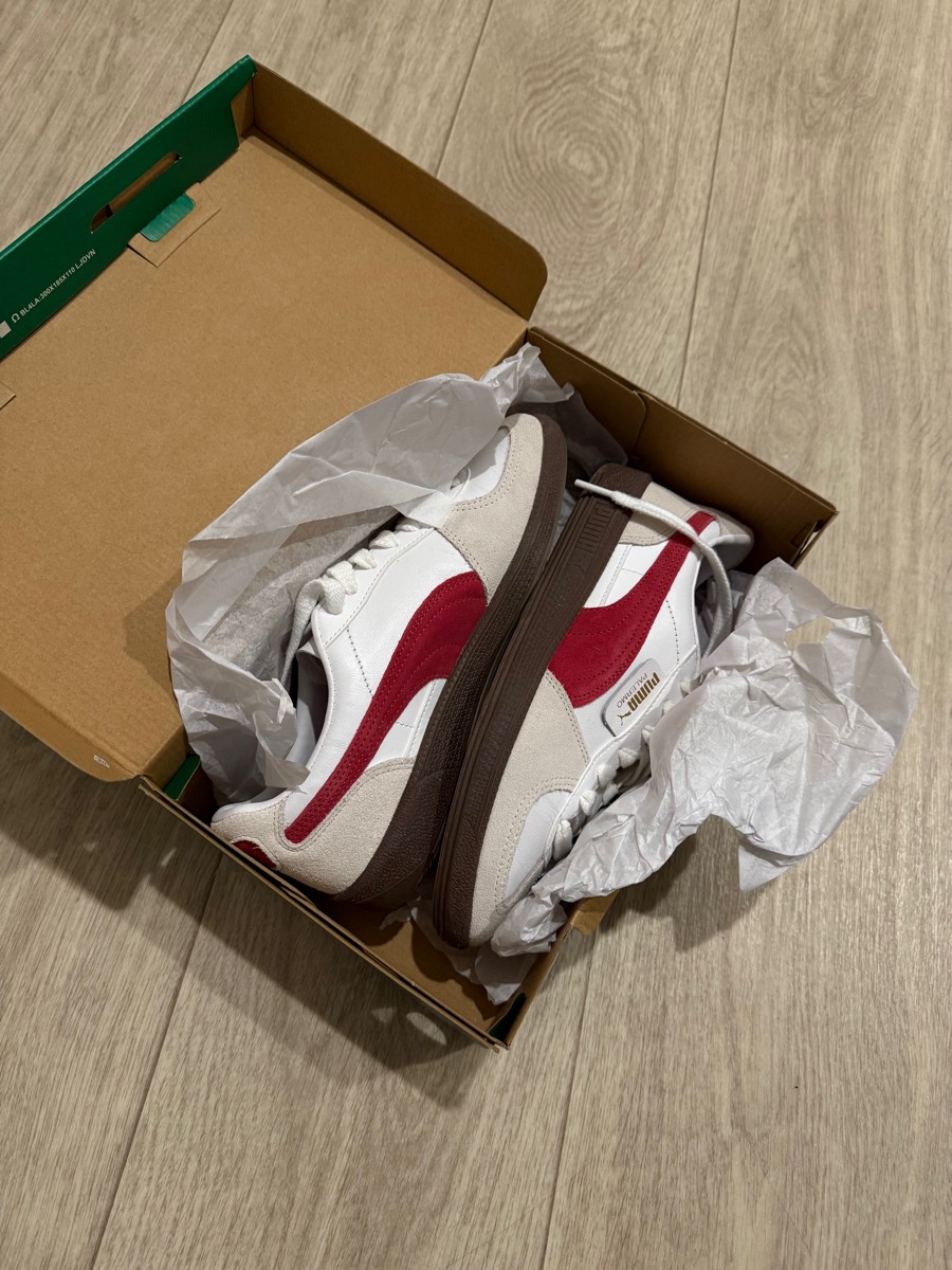 custom review-PUMA Palermo LTH Low Топ Скейтборд Кроссовки Унисекс Бежевый Белый Красный