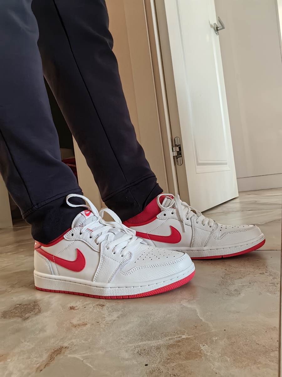 custom review-Jordan Air Jordan 1 Low OG 'Университетский красный' Низкий топ Винтажные баскетбольные кроссовки Унисекс Белый Красный