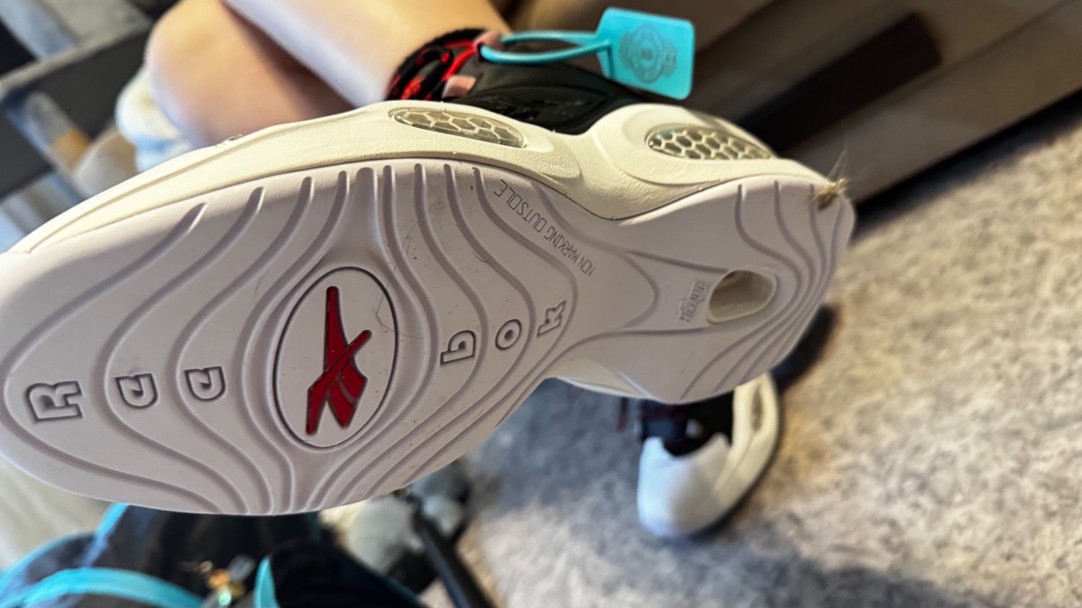 custom review-Reebok совместный бренд Question 'OG Meets OG Айверсон X Харден Коллаборация MID Топ Баскетбольные кроссовки Унисекс Черный Красный