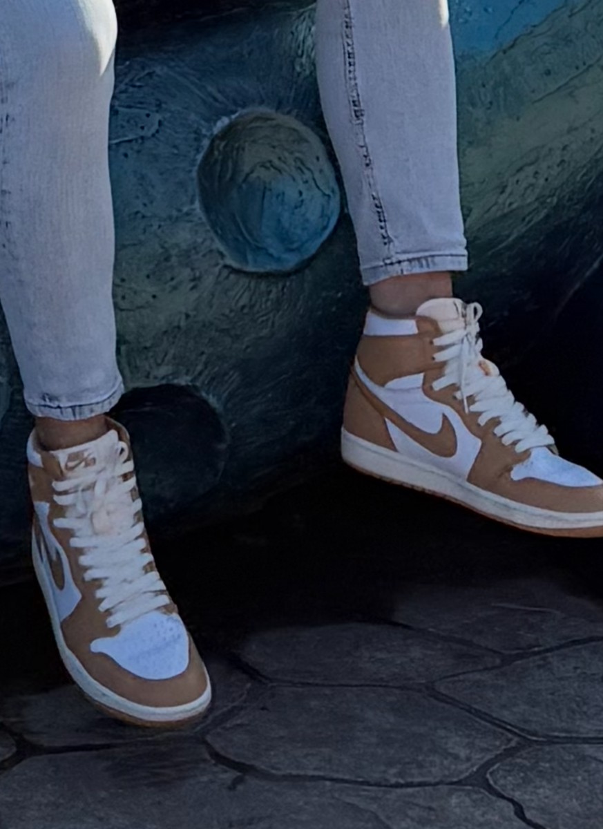 custom review-Jordan Air Jordan 1 High OG High Топ Винтажные баскетбольные кроссовки Женские Коричневый