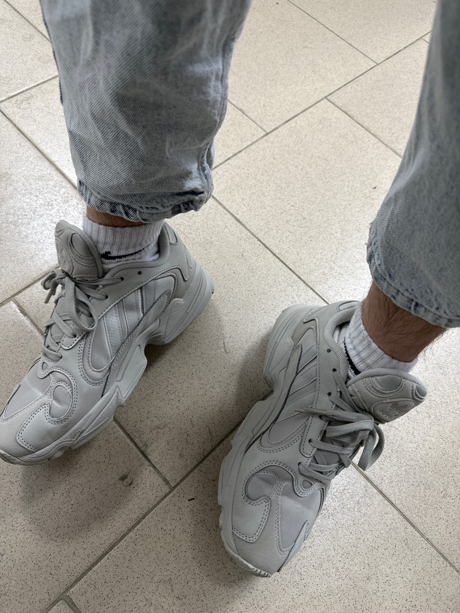 custom review-Adidas Originals YUNG 1 Дышащий Низкий Топ Casual Унисекс Серый