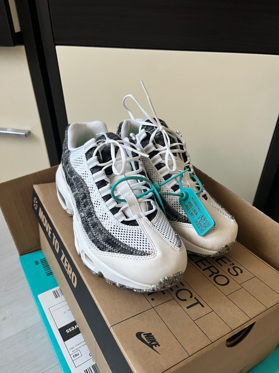 custom review-Nike Air Max 95 Low Беговые кроссовки Топ Унисекс Белый Серый