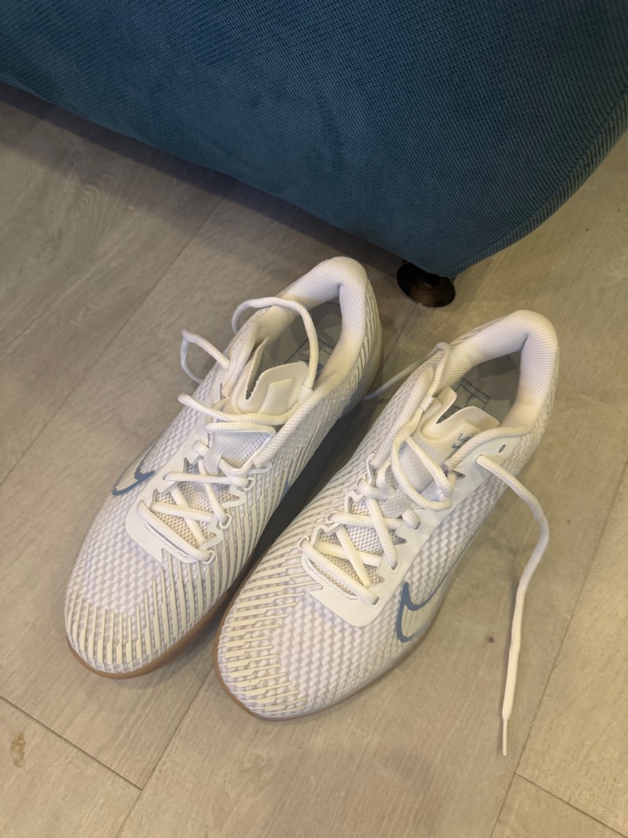 custom review-Nike Air Zoom Vapor 11 Амортизация Износостойкий Низкий Топ Кроссовки для тенниса Мужские Белые и Синие