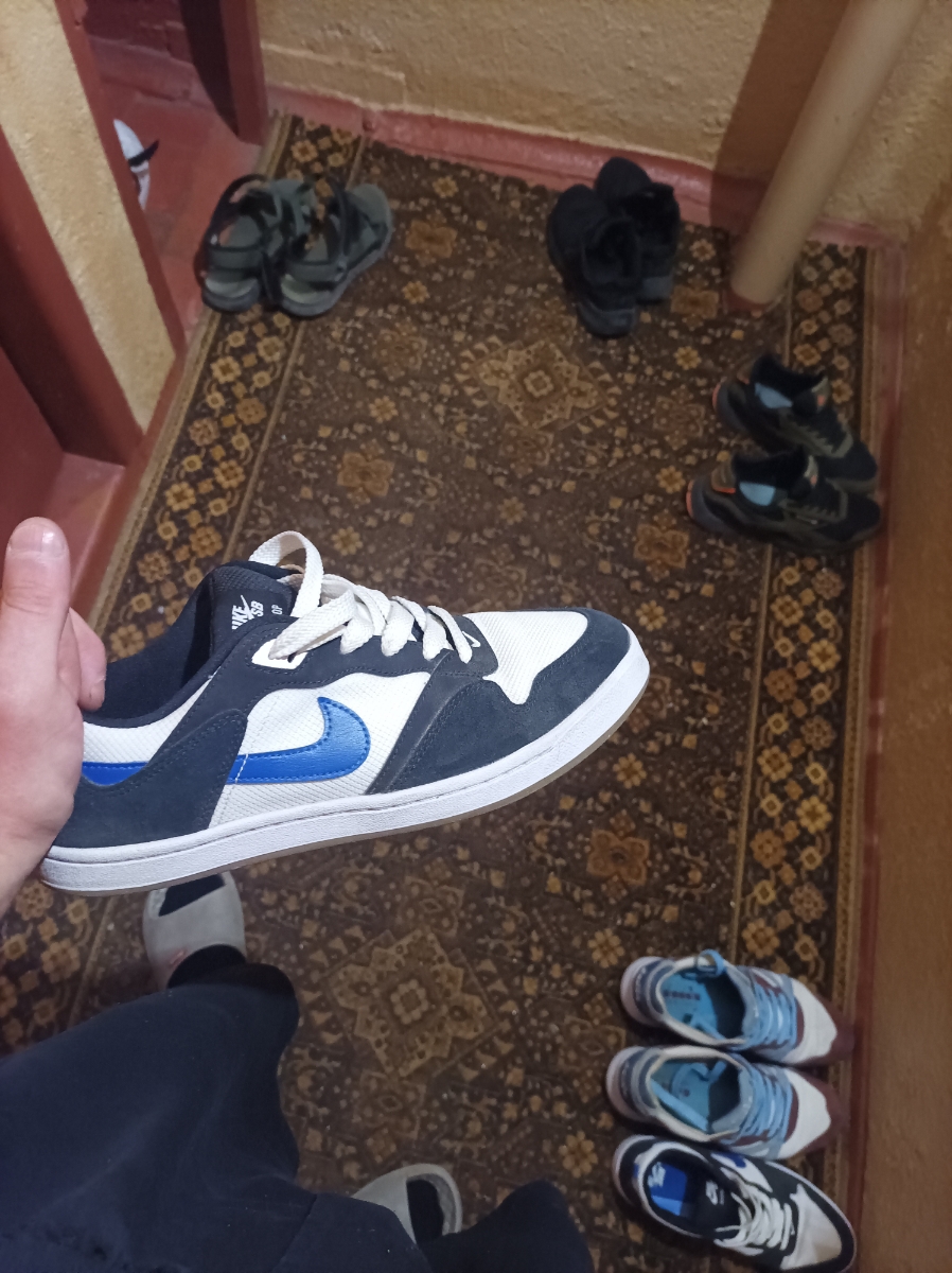 custom review-Nike SB Alleyoop Low Топ Скейтборд Кроссовки Мужские Черные Белые и Синие