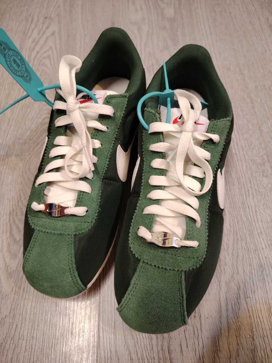 custom review-Nike Cortez Амортизация Низкий Топ Повседневный Городской Коммутирование Беговые кроссовки Женские Зеленый