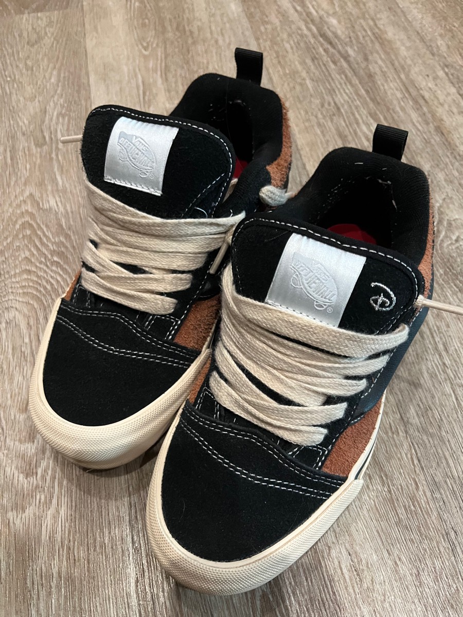 custom review-Disney x Vans Knu Skool Low Топ Скейтборд Кроссовки Унисекс Черный Оранжевый