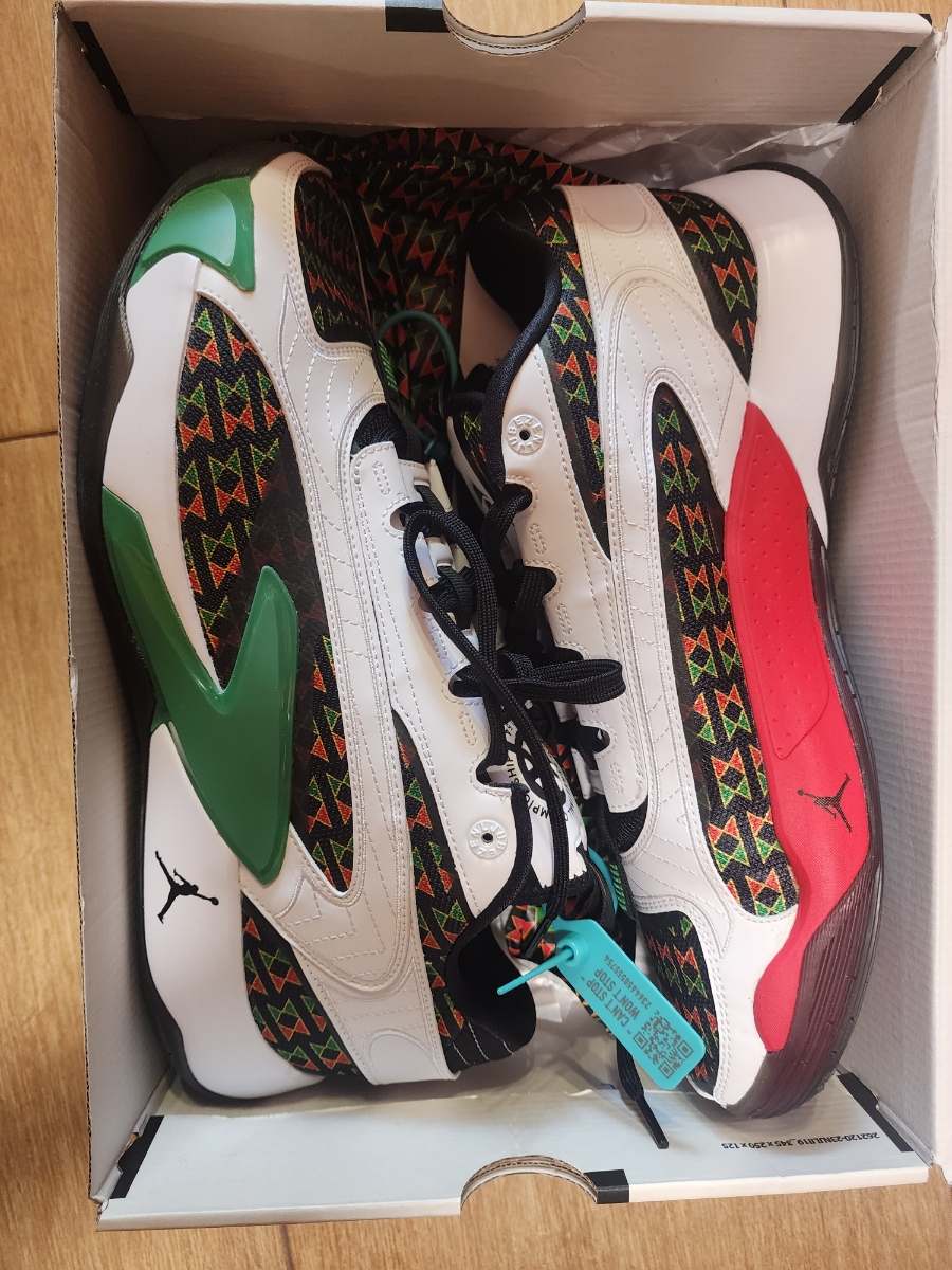 custom review-Джордан Luka 2 Амортизаторы Shock Absorbers Противоскользящие Устойчивые к истиранию Дышащие Низкие Баскетбольные кроссовки Мужские Белые Зеленые