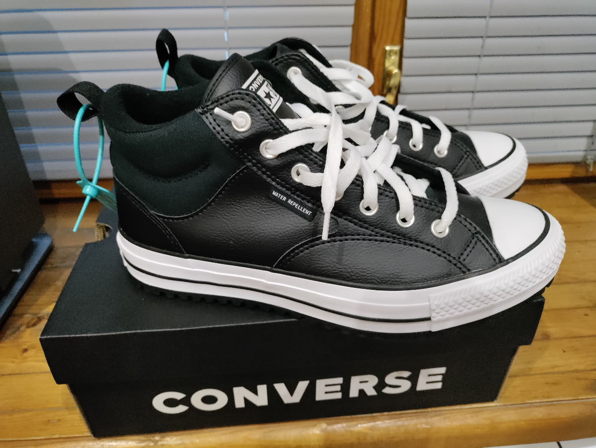 custom review-Converse Chuck Taylor All Star Malden Street Износостойкий и Водонепроницаемый MID Топ Кеды Унисекс Черный