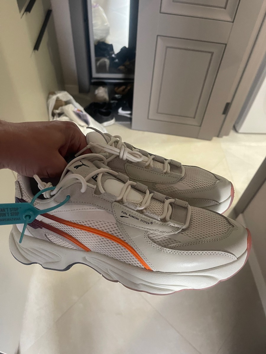 custom review-PUMA RS Connect Шокабойдеры Устойчивые к истиранию Низкий Топ Повседневные Беговые кроссовки Унисекс Белый Оранжевый