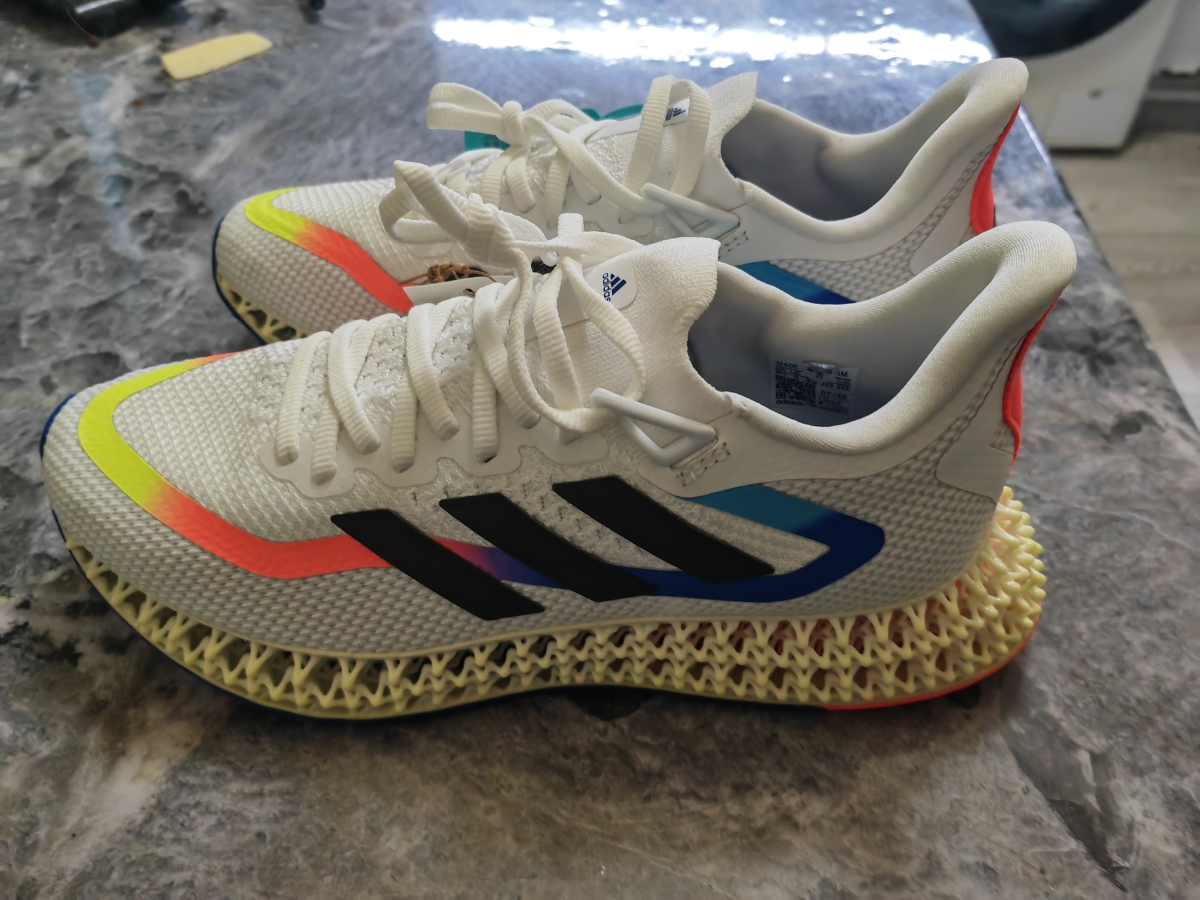 custom review-Adidas 4D FWD 2 Амортизация Противоскользящий Легкий Отскок Низкий Топ Повседневные Беговые кроссовки Мужские Белый Синий и Оранжевый