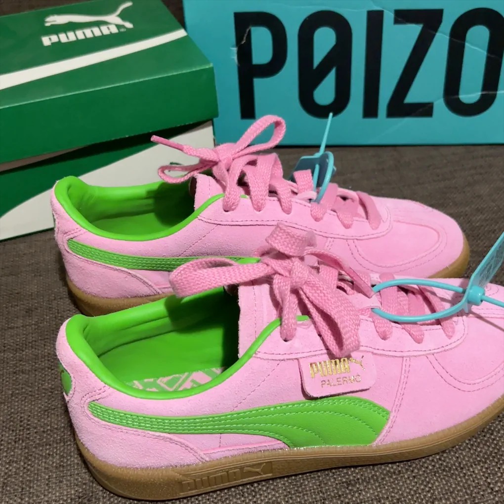 custom review-PUMA Palermo Special Аbrasion Resistant Низкие Кроссовки для скейтбординга Унисекс Розовый Зеленый