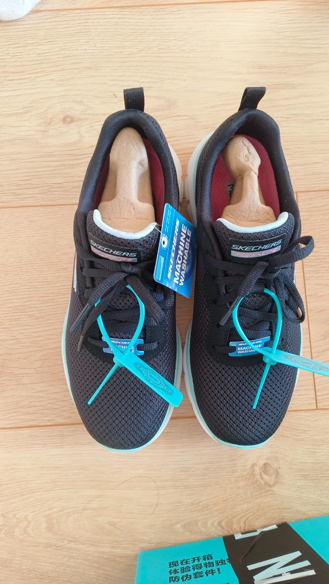 custom review-Skechers Flex Appeal 4,0 Low Топ Беговые кроссовки Женские Черный Бирюзовый
