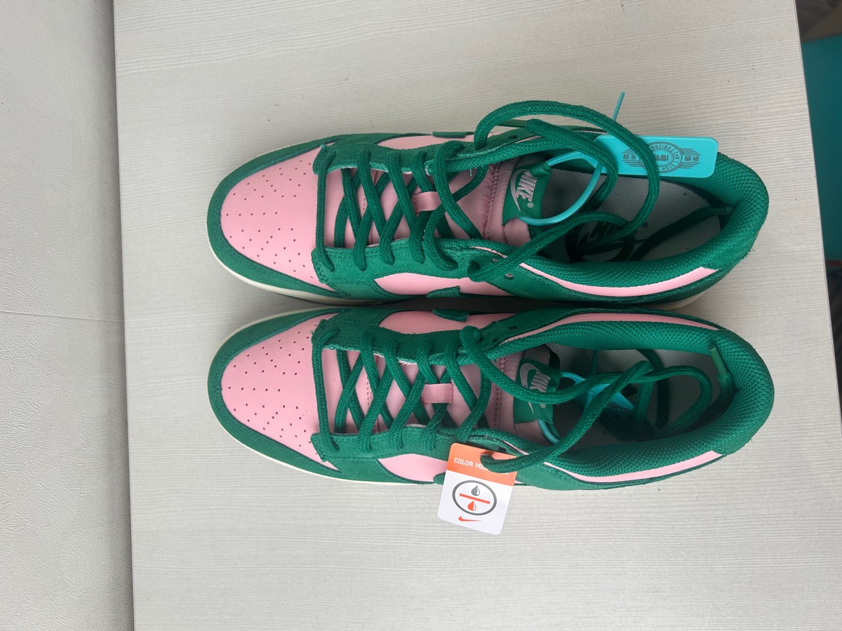 custom review-Nike Dunk Low Ретро Low Топ Скейтборд Кроссовки Унисекс Зеленый Розовый