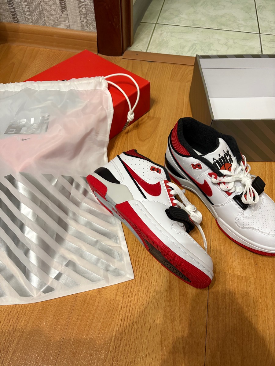 custom review-Billie Eilish x Nike Air ALPHA FORCE 88 MID Топ Скейтборд Кроссовки Унисекс Белый Красный