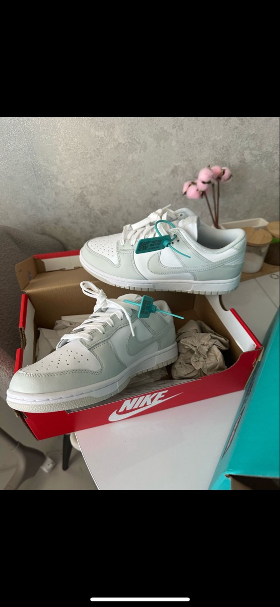 custom review-Nike Dunk Low Топ Кроссовки для скейтбординга Женские Белые Серые